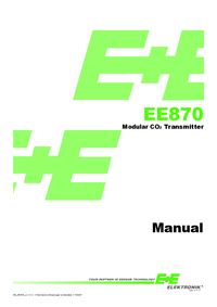 Thumbnail of document Manual - EE870 Modular CO2 Transmitter